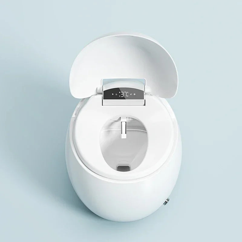 XYlivingstore Egg-Shaped Smart Toilet with Heated Seat | Floor-Mounted Auto Flush Siphon Jet WC with Sensor