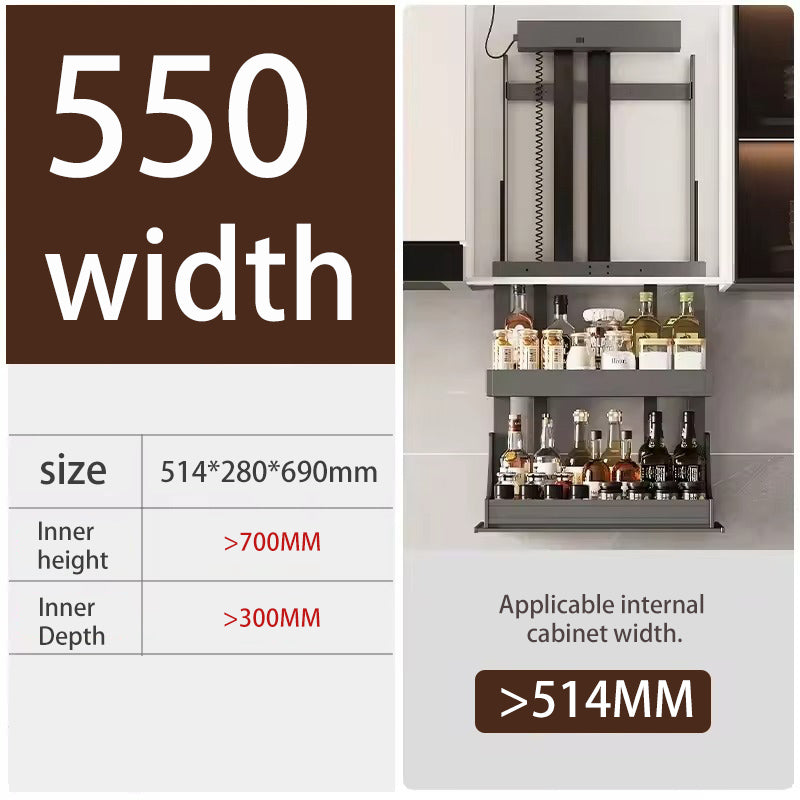 XYlivingstore Smart Kitchen Lift Basket – Space-saving Electric Cabinet Organizer