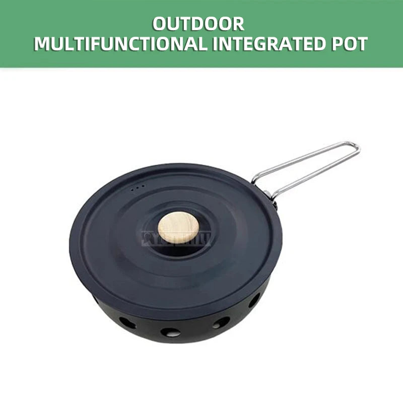 Portable Cassette Stove with All‑in‑One Cooking Pot for Camping & Picnic