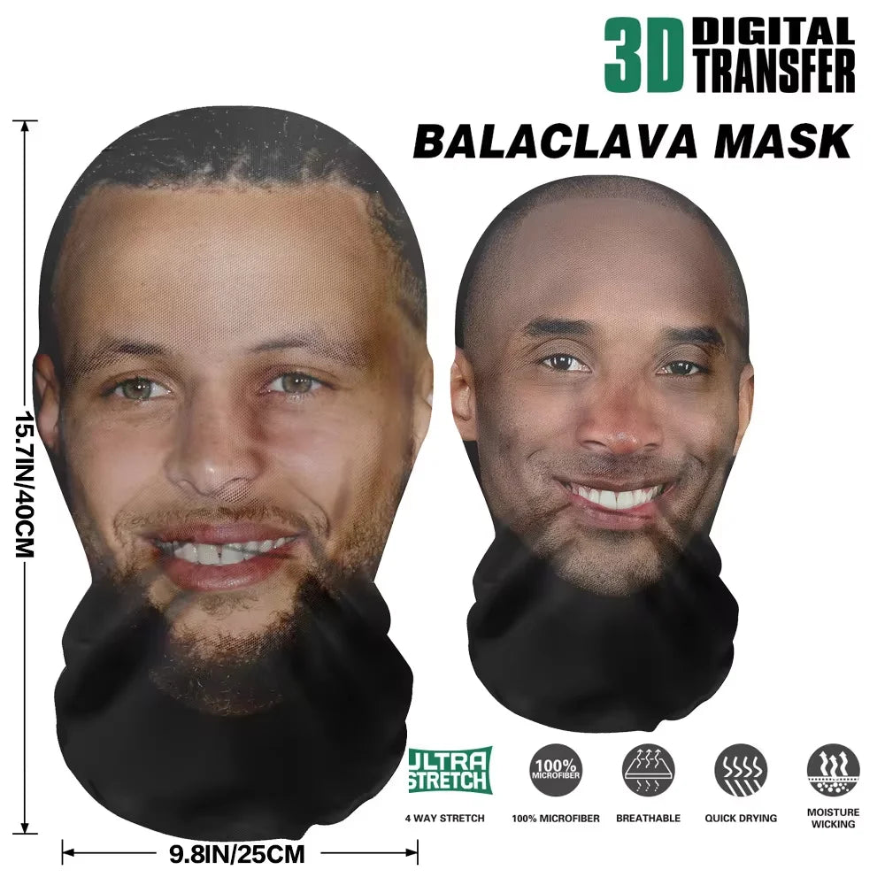 3D Printed Kanye Style Full Face Mask | Elastic Mesh Cosplay Balaclava Hood for Men & Women