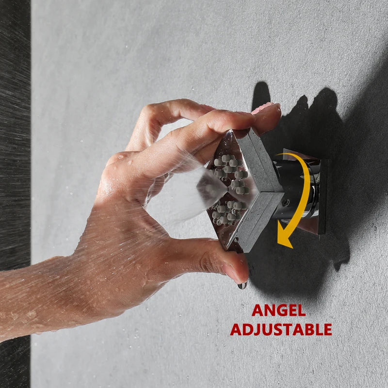 Bathroom Sprayer Jet Shower Two Functions Water Flow With Angel Adjustable Brass Body Black Gold Chrome
