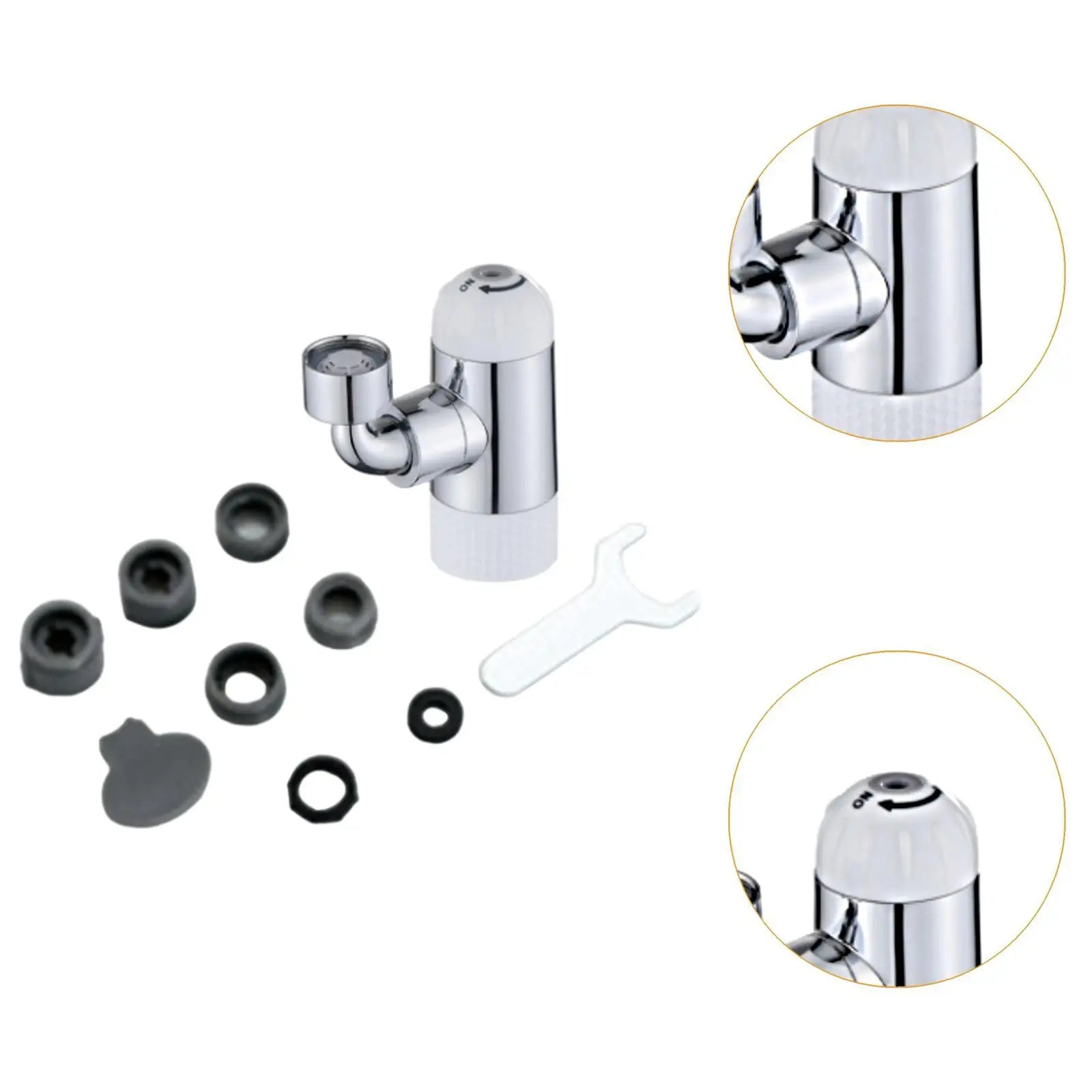 Swivel Faucet Aerator Kitchen Sink Aerator Rotating Sink Extension, Faucet Attachment for Home Restroom Laundry Room Lavatory