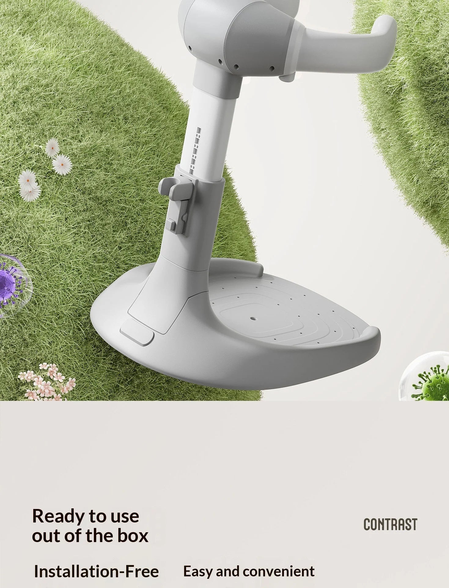 Foldable Baby Bathtub with Non-Slip Seat for Newborns and Toddlers