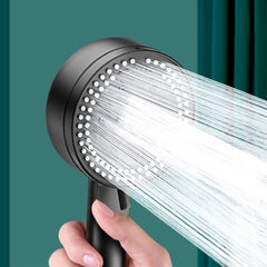 8 Modes Adjustable High-Pressure Water Saving Black Handheld Shower Head with Massage Function | Bathroom Accessories