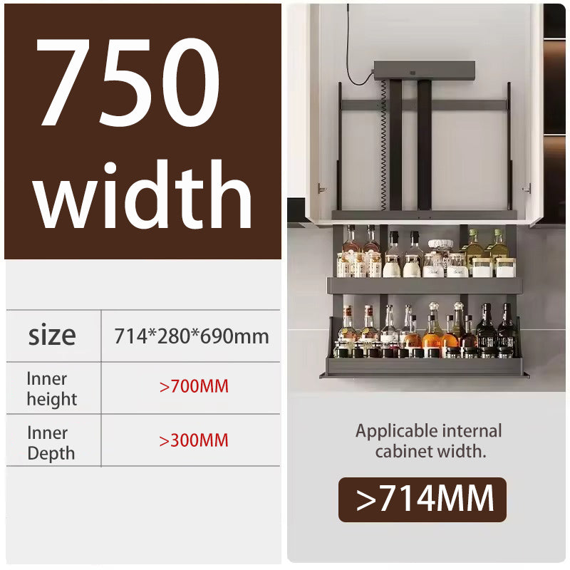 XYlivingstore Smart Kitchen Lift Basket – Space-saving Electric Cabinet Organizer
