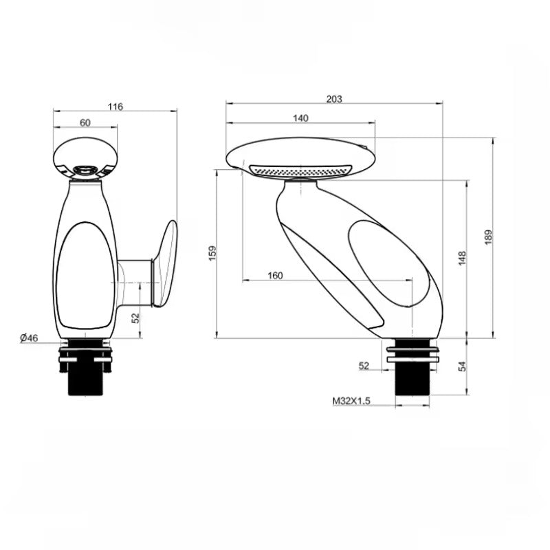 Modern 4-Function Basin Mixer Tap with Hot/Cold Water Control – Premium Bathroom Sink Faucet