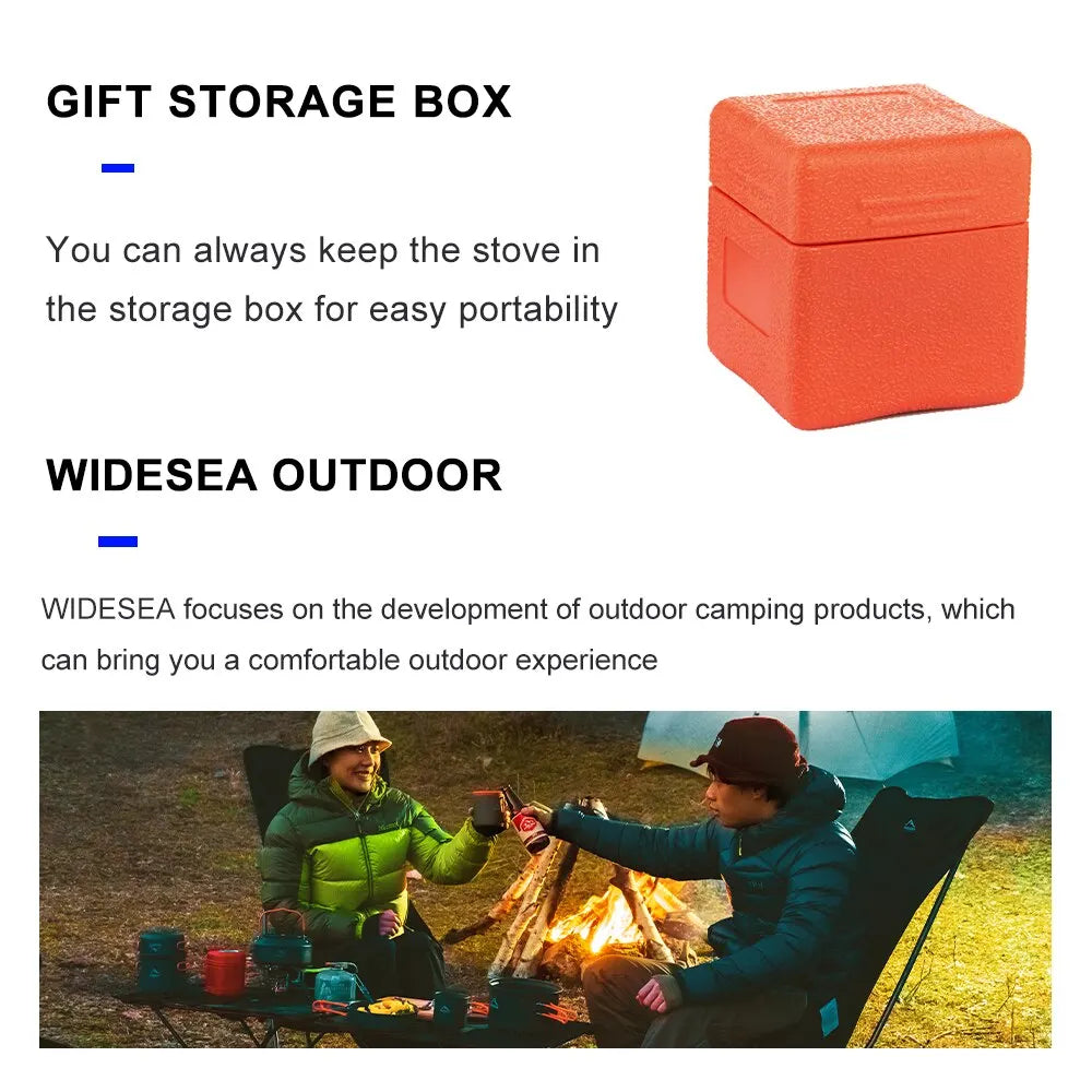 Widesea 6800W Portable Camping Gas Stove – High-Power Outdoor Burner for Cooking & BBQ