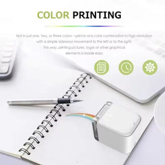 Mini Portable Thermal Color Printer - MBrush Handheld Inkjet Printer with WIFI, Cartridges, DIY HD Printing for Tattoos, Logos, Words & Pictures