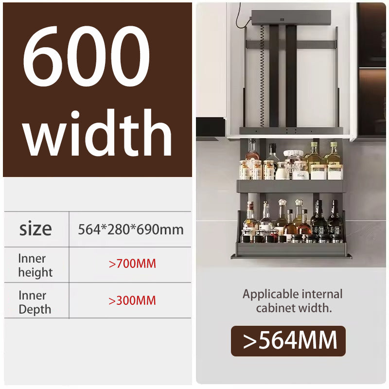 XYlivingstore Smart Kitchen Lift Basket – Space-saving Electric Cabinet Organizer