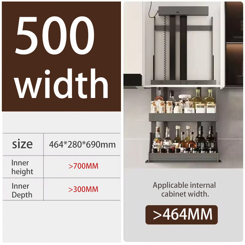 XYlivingstore Smart Kitchen Lift Basket – Space-saving Electric Cabinet Organizer