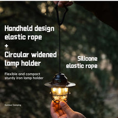 Outdoor Vintage Rechargeable Camping Light – Portable LED Tent Lantern with Type-C Charging