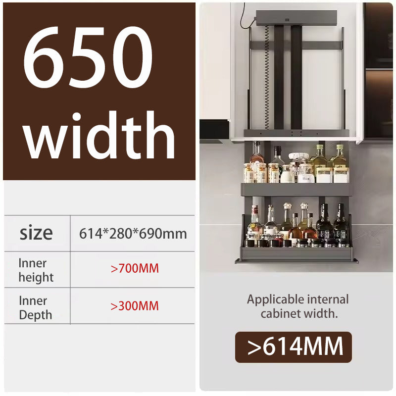 XYlivingstore Smart Kitchen Lift Basket – Space-saving Electric Cabinet Organizer