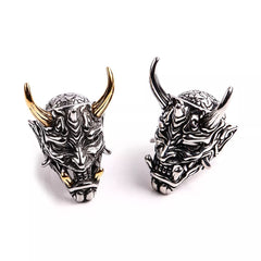Vleee Demon Skull Ring: Gothic Punk Style for Men. Hiphop Rock, Biker Chic. Perfect Halloween Gift.