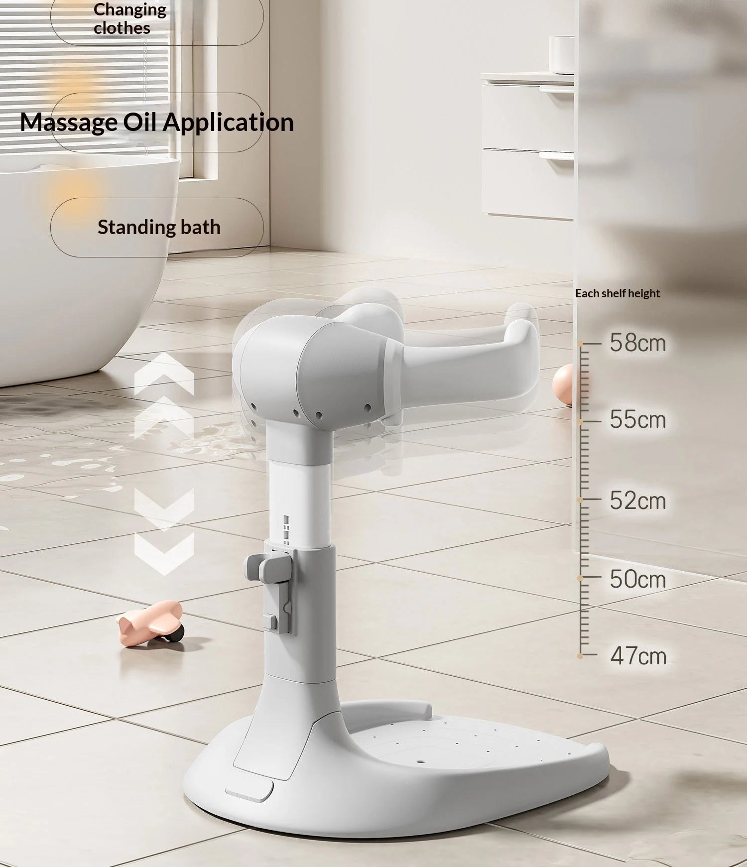 Foldable Baby Bathtub with Non-Slip Seat for Newborns and Toddlers