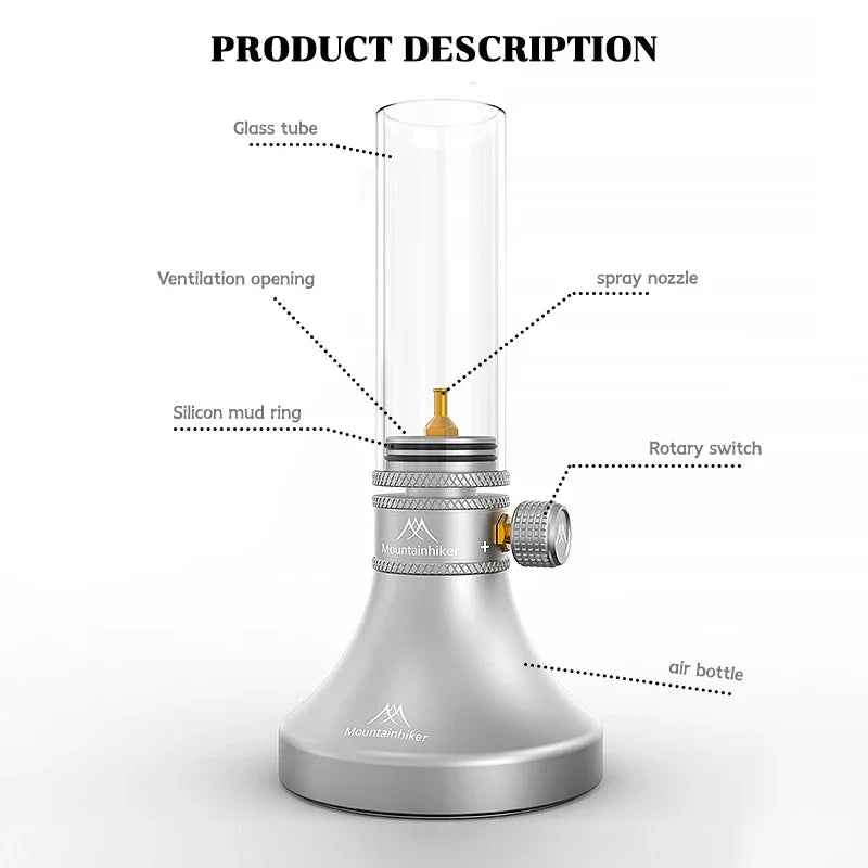 Mountain guest search banner gas lamp camping gas lamp lighting outdoor camp tent atmosphere lamp gas lamp candle lamp