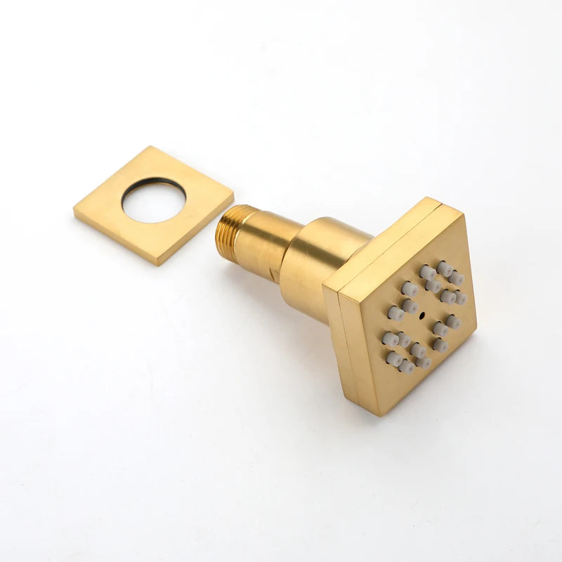 Bathroom Sprayer Jet Shower Two Functions Water Flow With Angel Adjustable Brass Body Black Gold Chrome