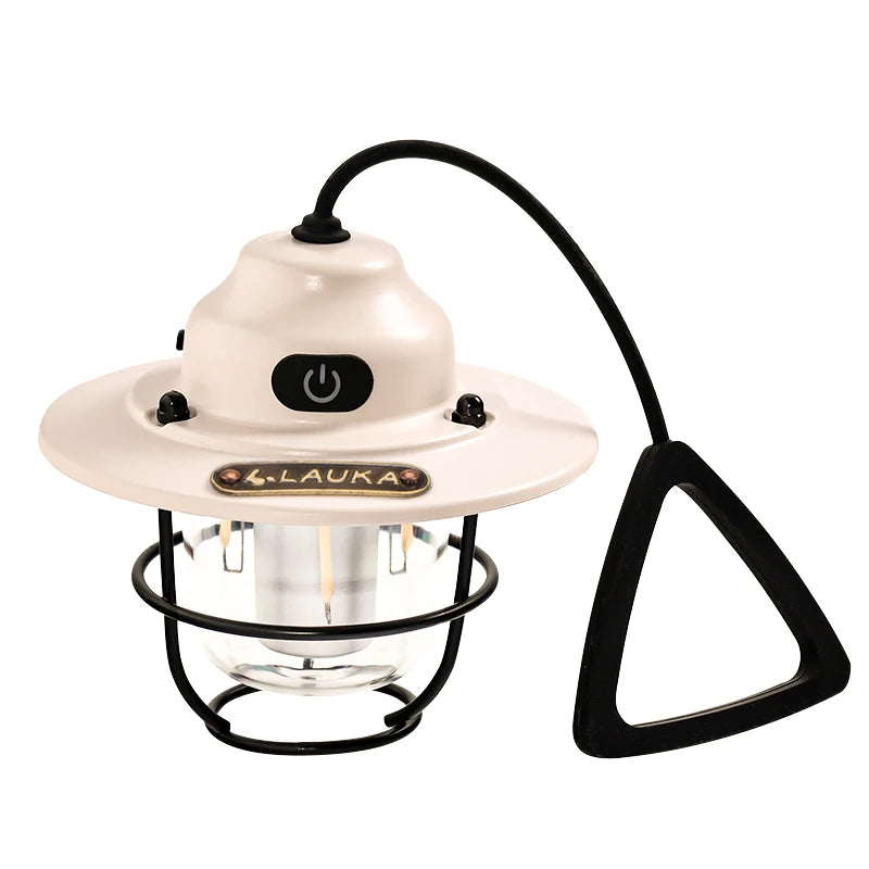 Outdoor Vintage Rechargeable Camping Light – Portable LED Tent Lantern with Type-C Charging