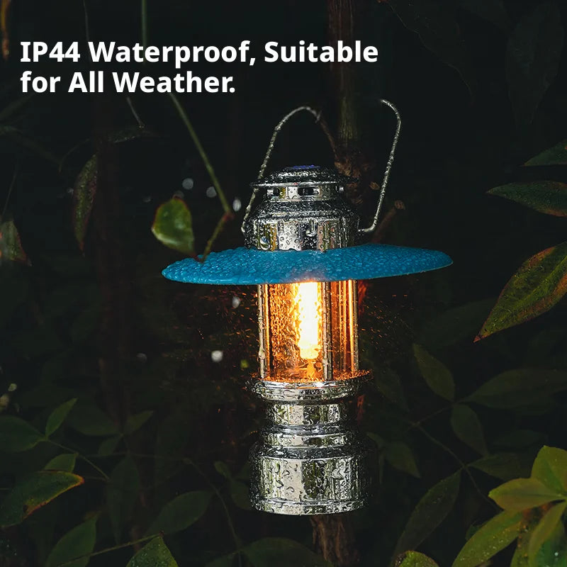 LED Emergency Handheld Lamp Portable Vintage Lantern Camping Tent Charger Outdoor Atmosphere Lighting