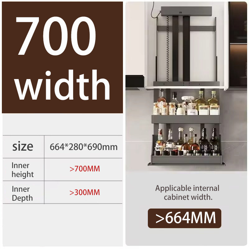 XYlivingstore Smart Kitchen Lift Basket – Space-saving Electric Cabinet Organizer