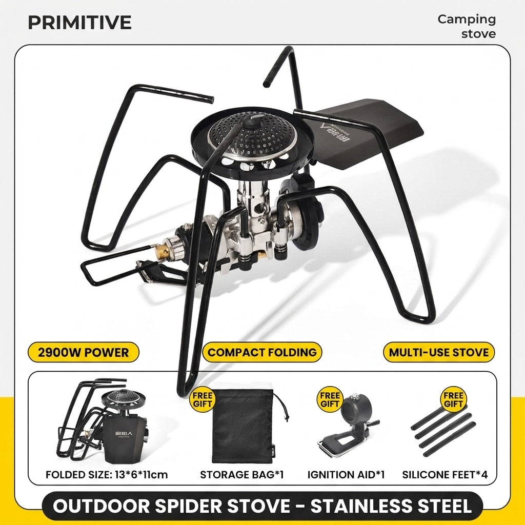 Portable Backpacking Stove 9900 BTU | XYstore Spider Camping Stove