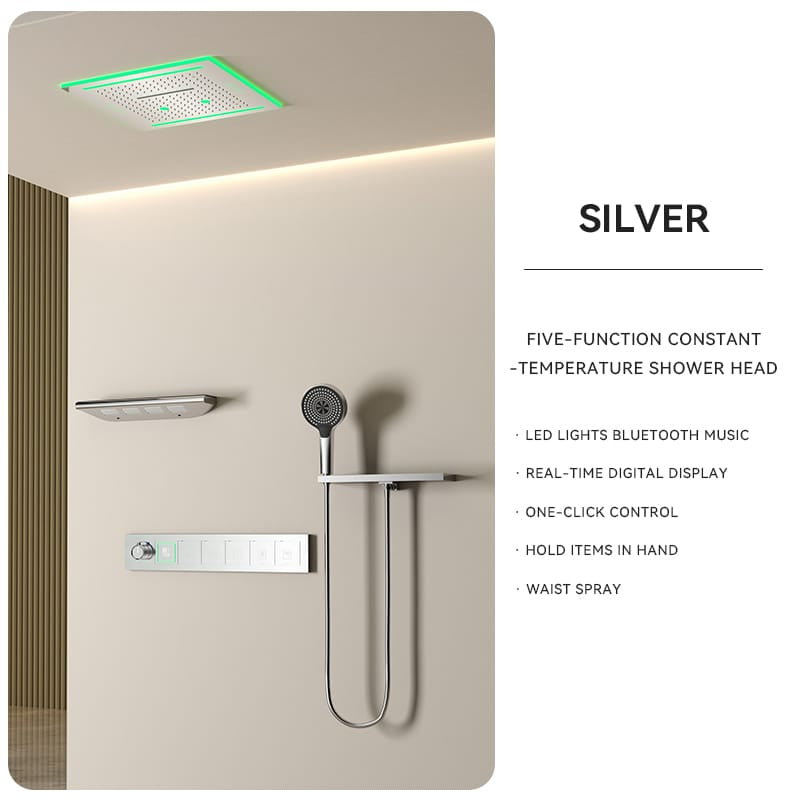 XYlivingstore 2025 Single-person version New Hidden shower system: Ultimate experience of ambient lighting and music