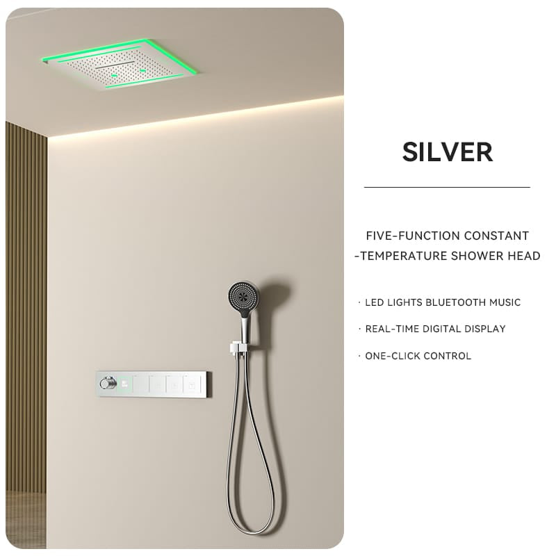XYlivingstore 2025 Single-person version New Hidden shower system: Ultimate experience of ambient lighting and music
