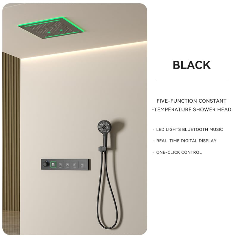 XYlivingstore 2025 Single-person version New Hidden shower system: Ultimate experience of ambient lighting and music