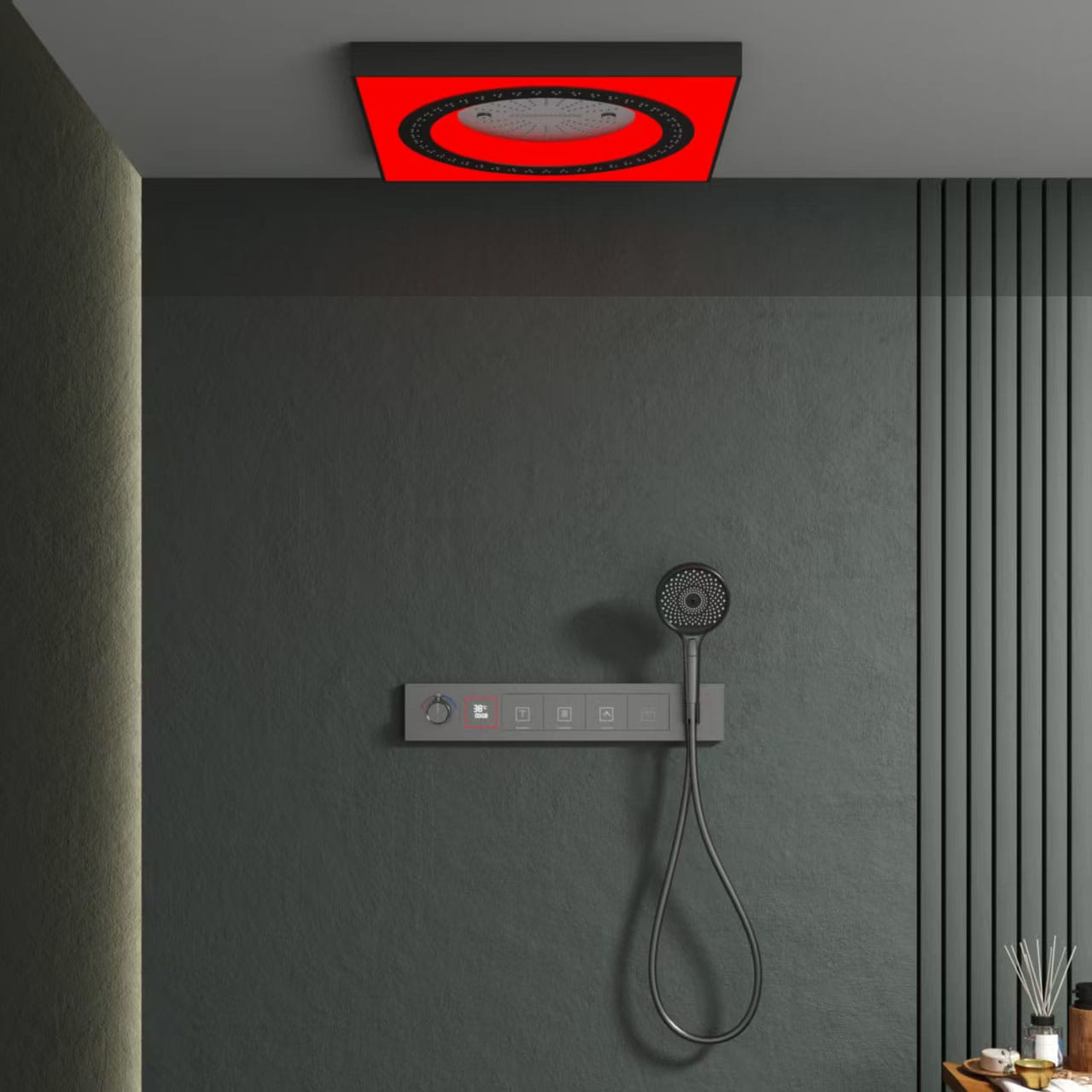 xylivingstore 6080 Hidden Ceiling Recessed Wall-Mounted Massage Shower Set