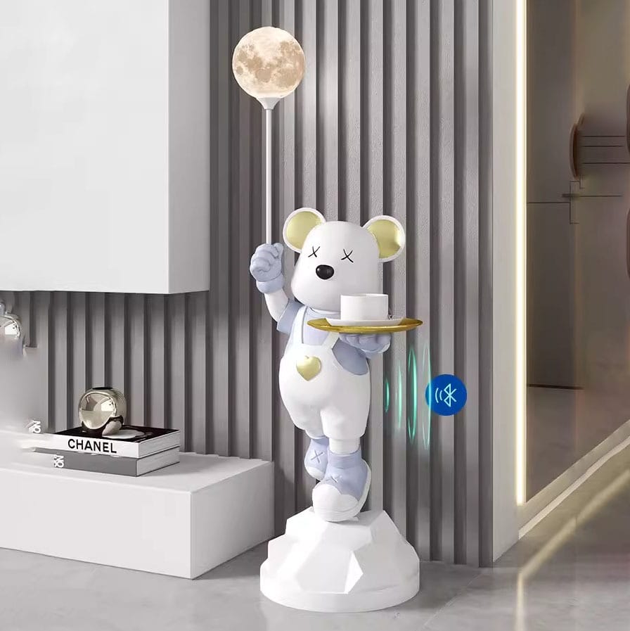 XYlivingstore Astronaut Floor Ornament for Living Room – Music Player, Coin Bank & Unique Home Decor