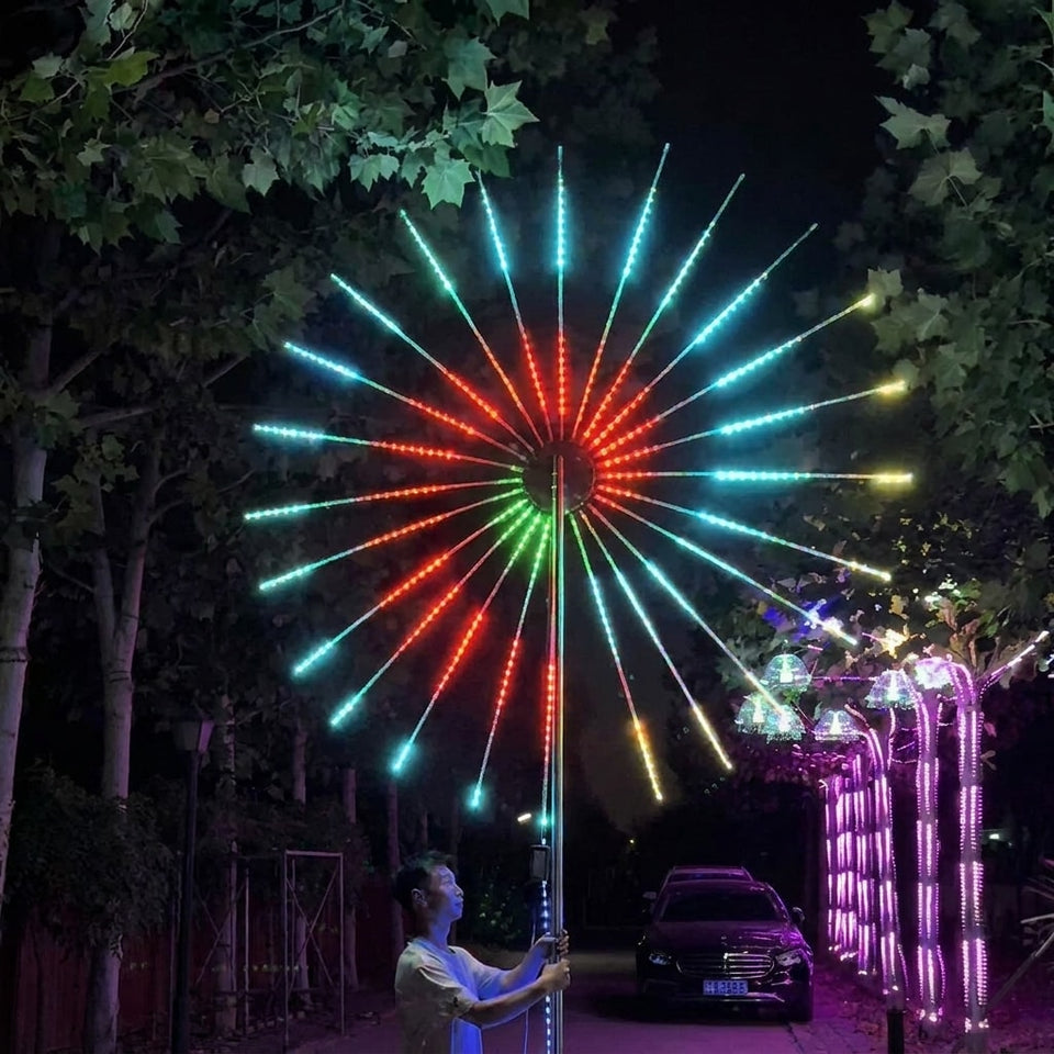Double-sided RGB firework landscape light detail 5