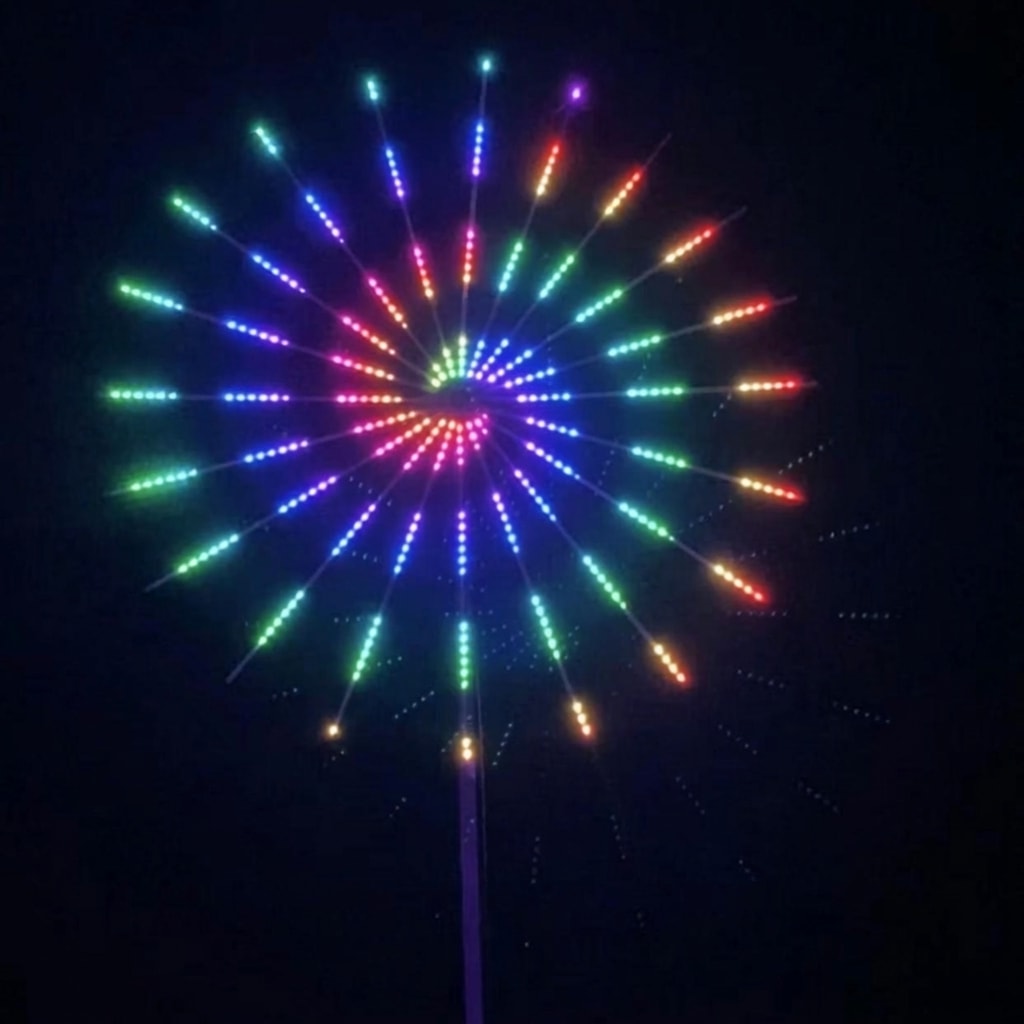 Double-sided RGB firework landscape light detail 6
