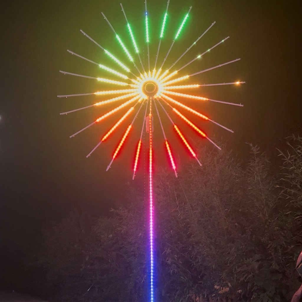 Double-sided RGB firework landscape light detail 8