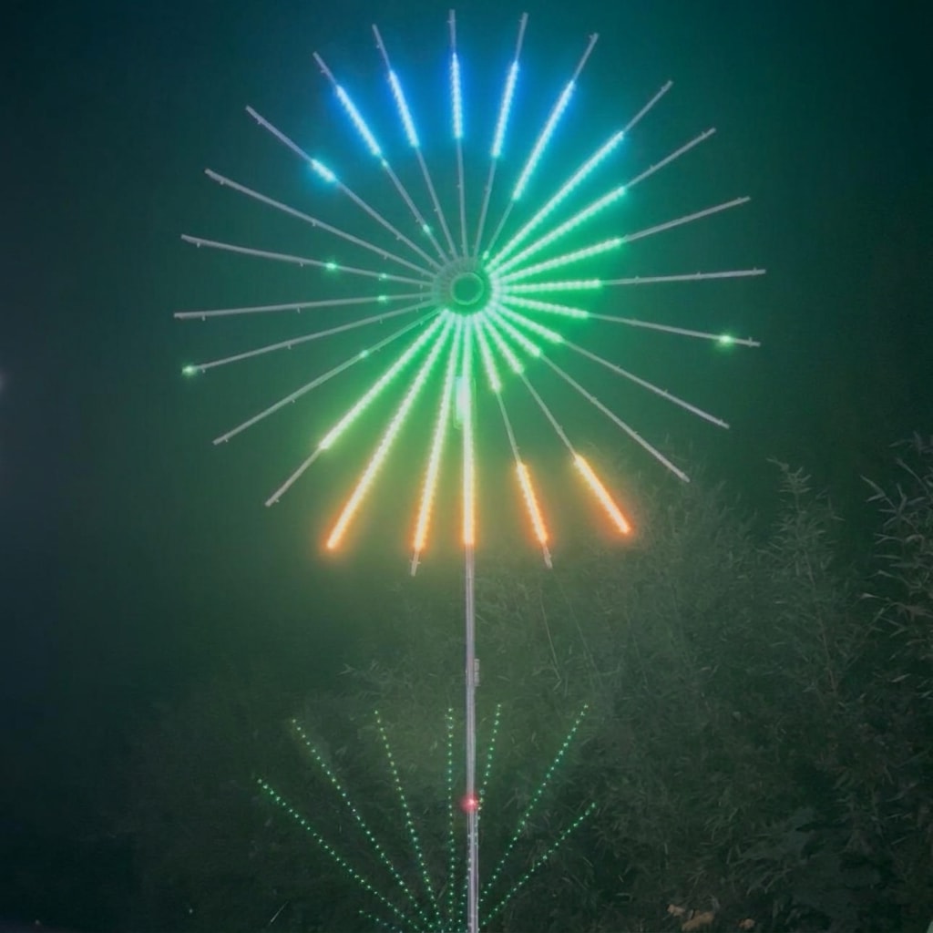 Double-sided RGB firework landscape light detail 12