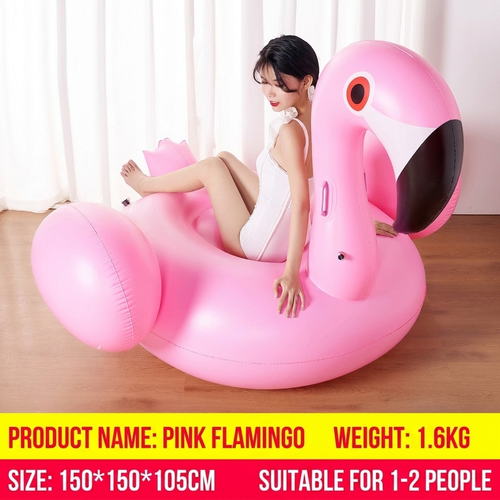 Inflatable Rainbow Unicorn Pool Float Ride-On, Giant Floating Raft for Adults & Kids, Summer Pool & Beach Party Float