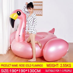Inflatable Rainbow Unicorn Pool Float Ride-On, Giant Floating Raft for Adults & Kids, Summer Pool & Beach Party Float