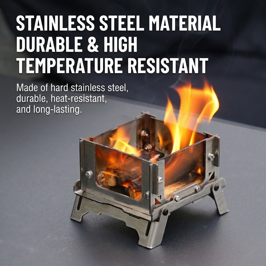 Portable Stainless Steel Mini Fire Pit Tabletop Fire Bowl for Camping, Patio, Aromatherapy & Mosquito Coil Burning