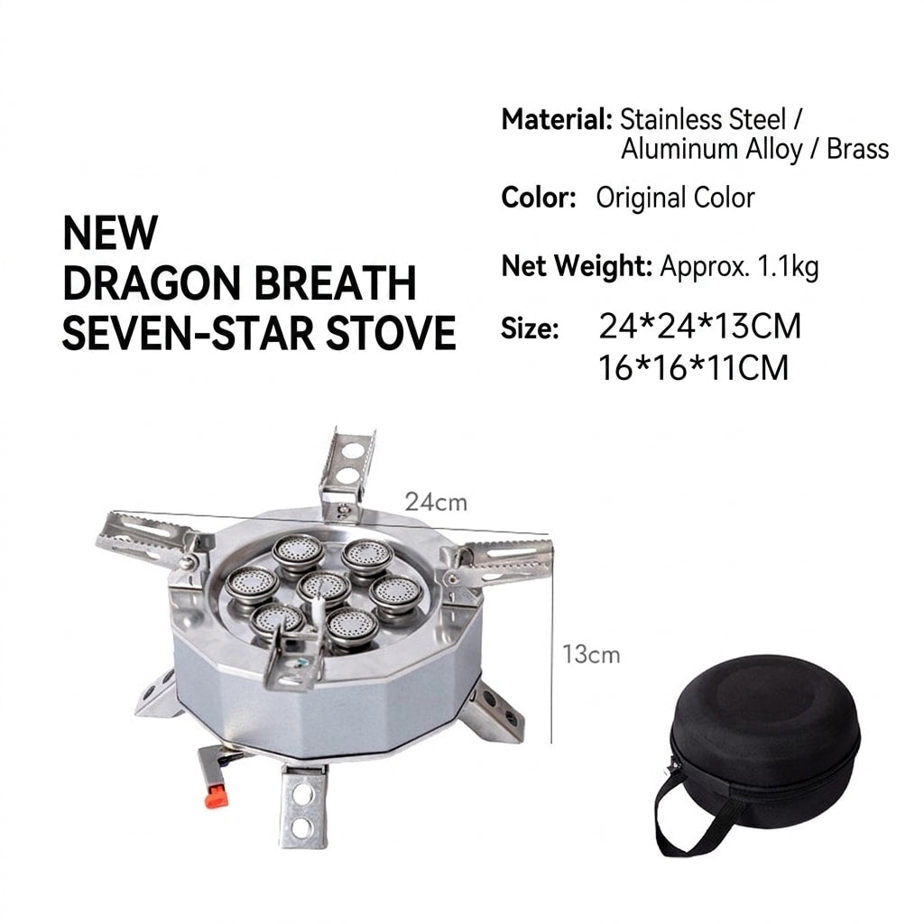15800W/19800W Portable Gas Stove – High-Power Camping Burner for Outdoor Cooking & BBQ