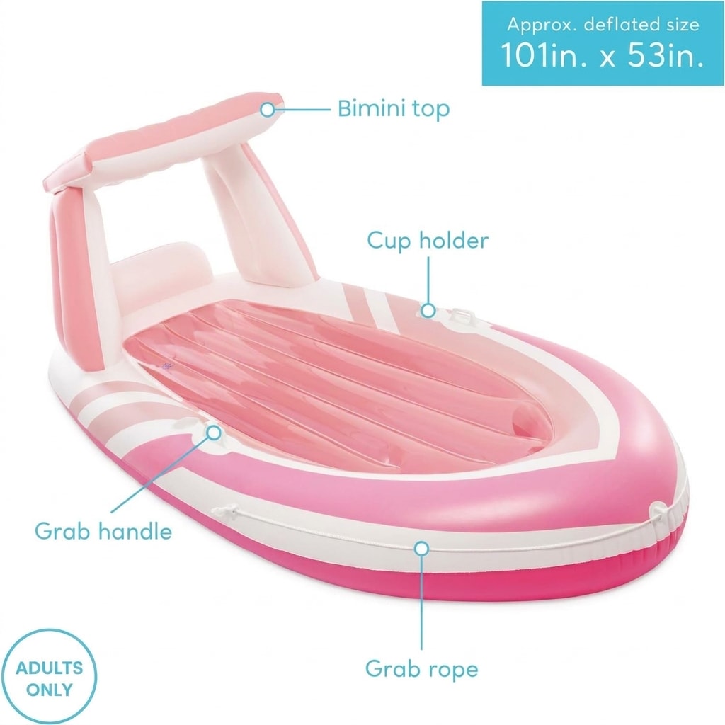 Inflatable Rainbow Unicorn Pool Float Ride-On, Giant Floating Raft for Adults & Kids, Summer Pool & Beach Party Float