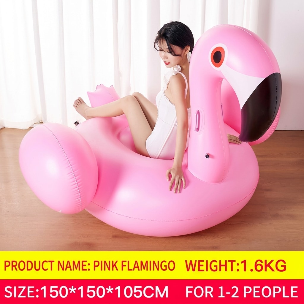 Inflatable Rainbow Unicorn Pool Float Ride-On, Giant Floating Raft for Adults & Kids, Summer Pool & Beach Party Float
