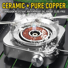 Portable Stainless Steel Split Gas Camping Stove High-Power Cassette Burner for Outdoor Cooking, Tea Brewing & Camping