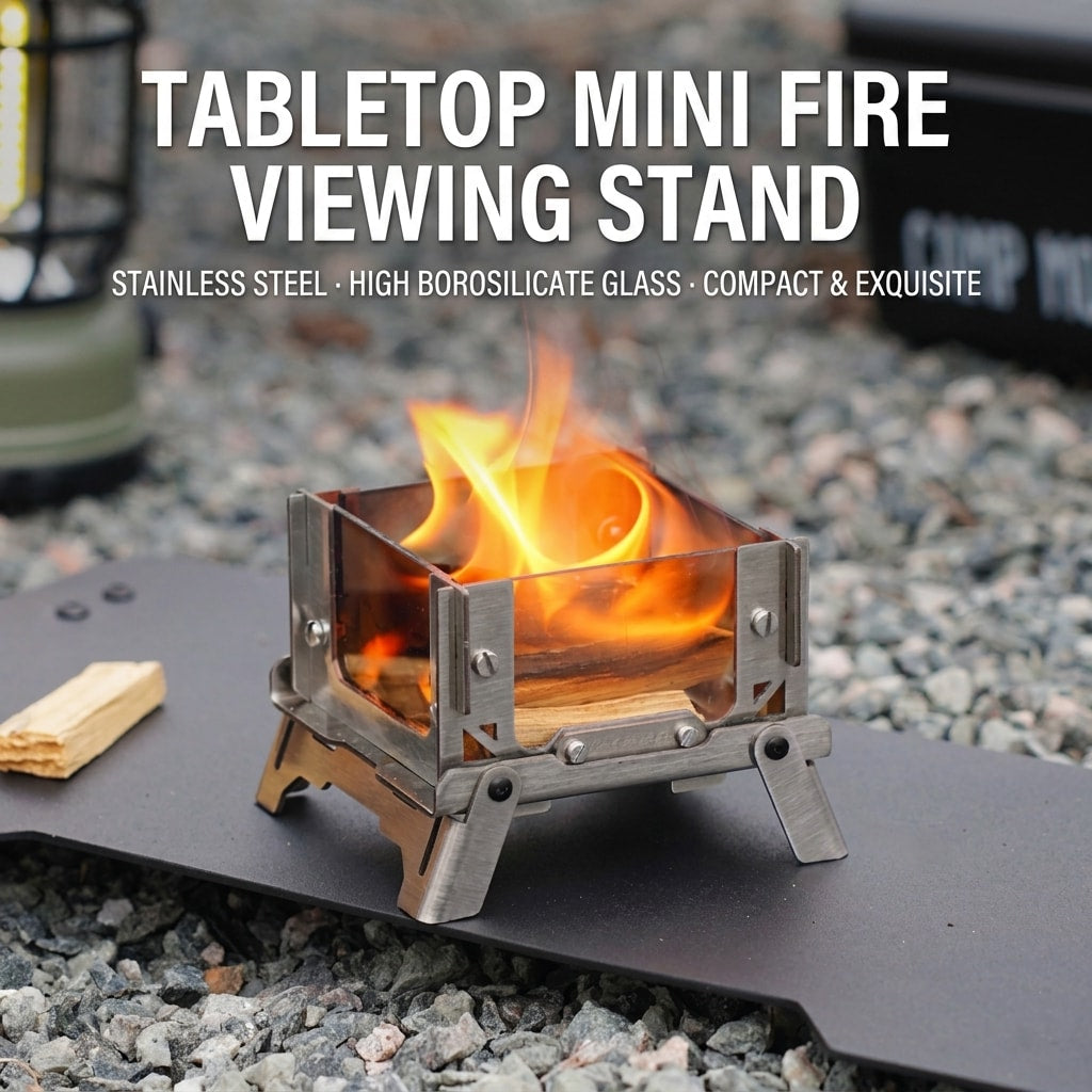 Portable Stainless Steel Mini Fire Pit Tabletop Fire Bowl for Camping, Patio, Aromatherapy & Mosquito Coil Burning