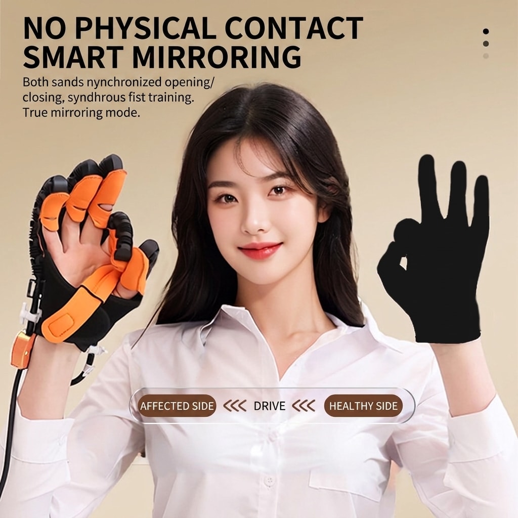 Heated Hand Rehabilitation Glove with Finger Trainer, Electric Hand Massager for Finger Stretching, Joint Flexibility & Hand Therapy