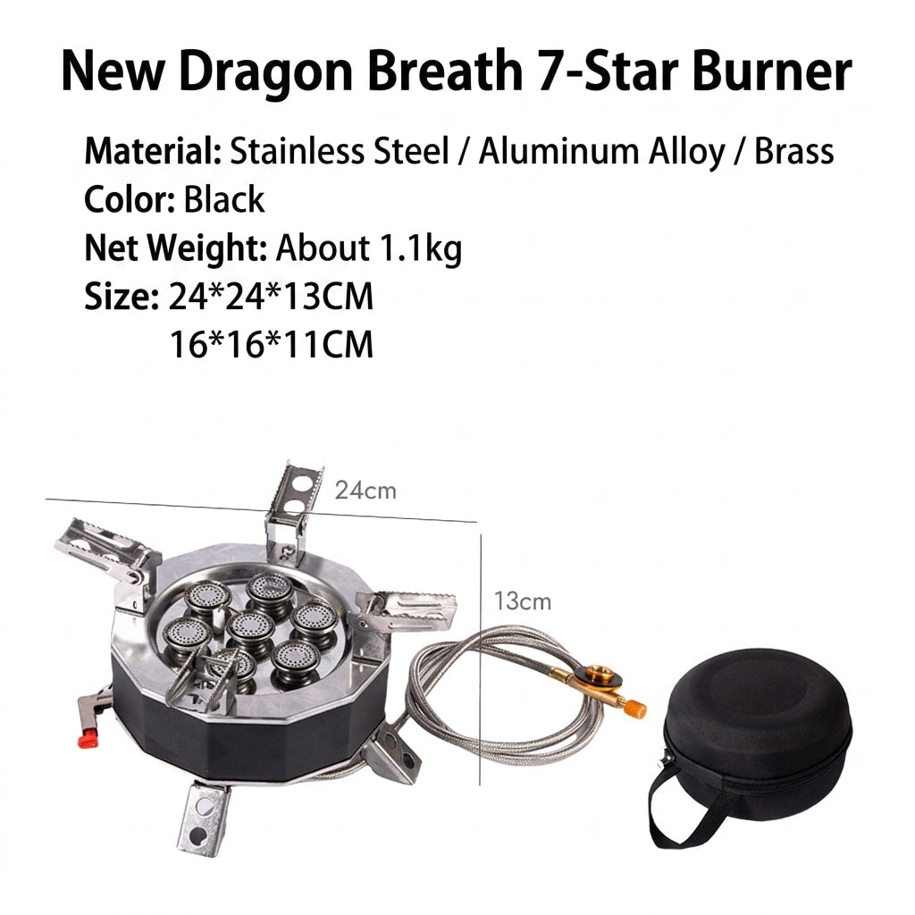 15800W/19800W Portable Gas Stove – High-Power Camping Burner for Outdoor Cooking & BBQ