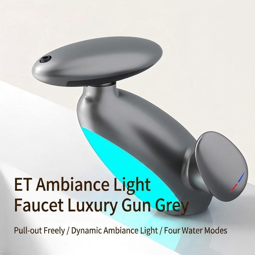 Modern 4 - Function Basin Mixer Tap with Hot/Cold Water Control - Bathroom Sink Faucet