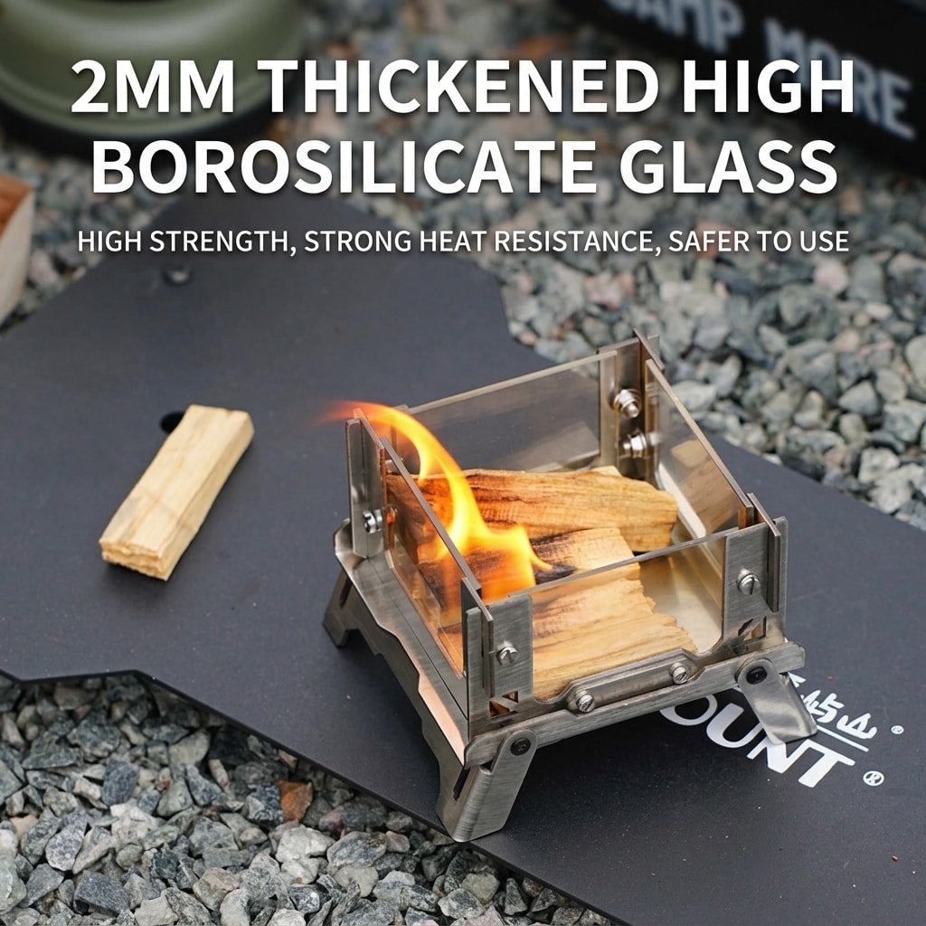 Portable Stainless Steel Mini Fire Pit Tabletop Fire Bowl for Camping, Patio, Aromatherapy & Mosquito Coil Burning