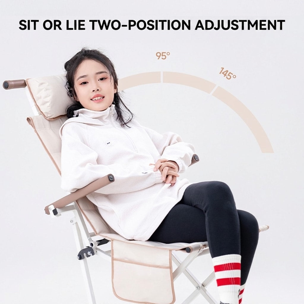Folding Travel Chair with Wheels, Portable Multi-Function Mobility Chair for Outdoor Trips, Travel & Everyday Use