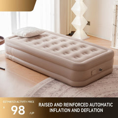Electric Self-Inflating Folding Air Bed, Portable Single & Double Camping Mattress with Built-in Pump for Outdoor, Home & Travel
