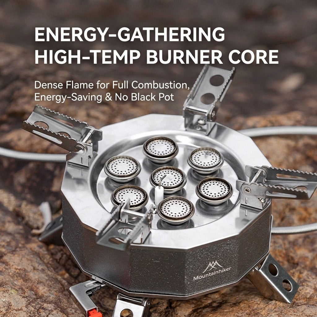 15800W/19800W Portable Gas Stove – High-Power Camping Burner for Outdoor Cooking & BBQ