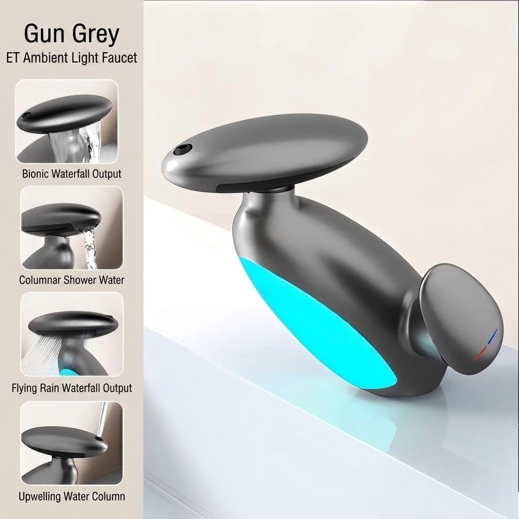 Modern 4 - Function Basin Mixer Tap with Hot/Cold Water Control - Bathroom Sink Faucet