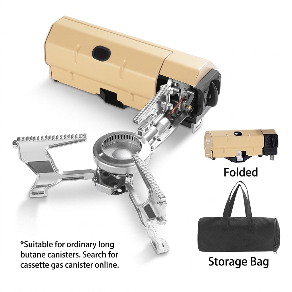 Foldable Outdoor Gas Stove 2700W/3800W with Storage Bag for Camping